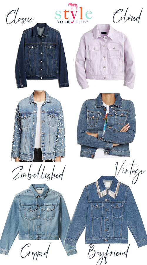These denim jacket styles are classic and great for any time of year, especially in fall when the weather is a little cooler.