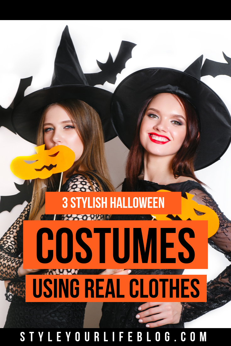These stylish halloween costumes are made with clothing that you can wear over and over again. No more cheap halloween costumes from the store that will never see the light of day again! 