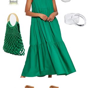 Cocktail Hour Outfit Green Dress