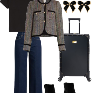 OOTD Tweed Jacket Cropped Denim